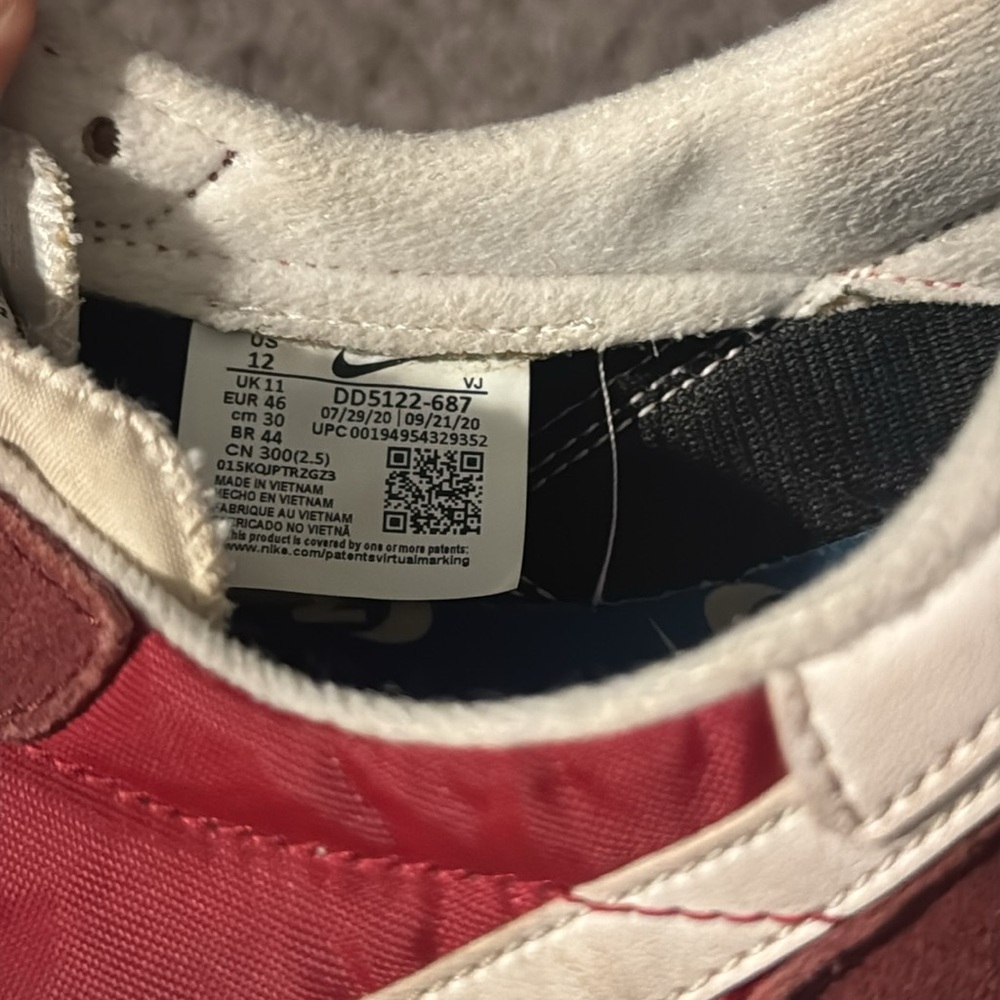 Nike Challenger OG Gym Red White Mens 12 Sneakers Racer - Picture 12 of 13